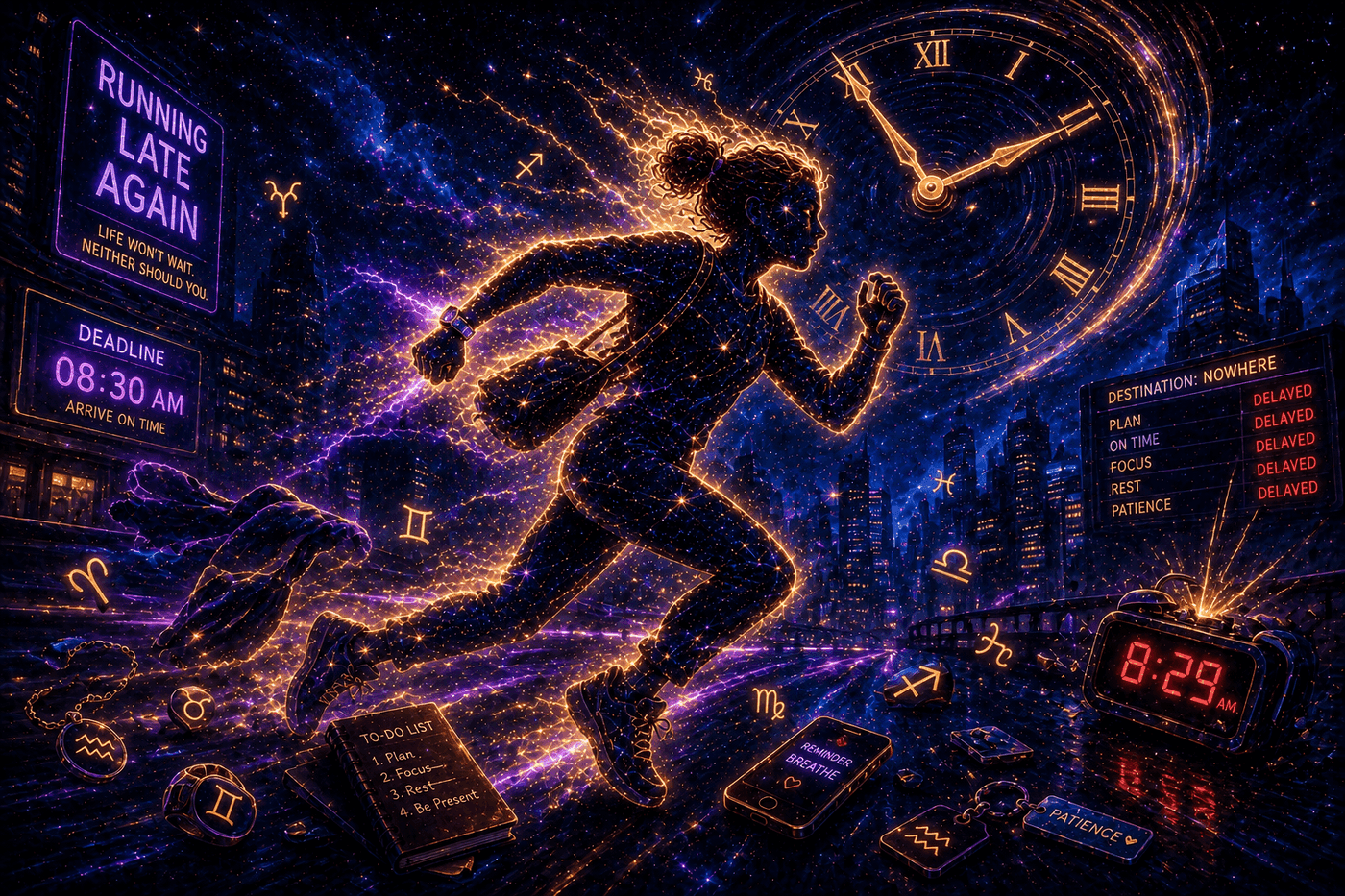 Your zodiac sign's reaction to running late