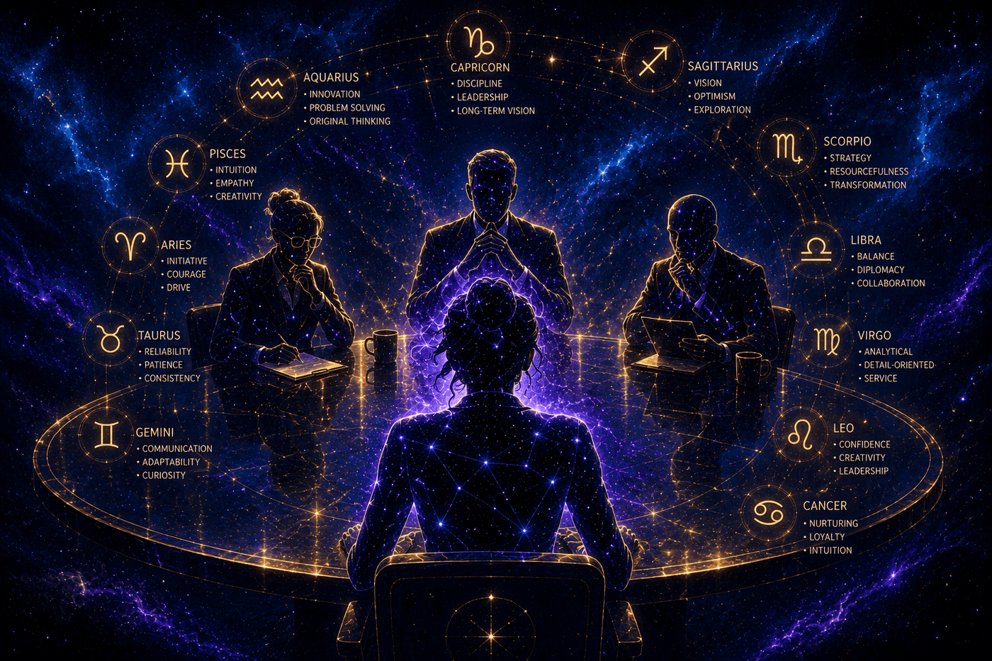 The zodiac signs as job interview personalities