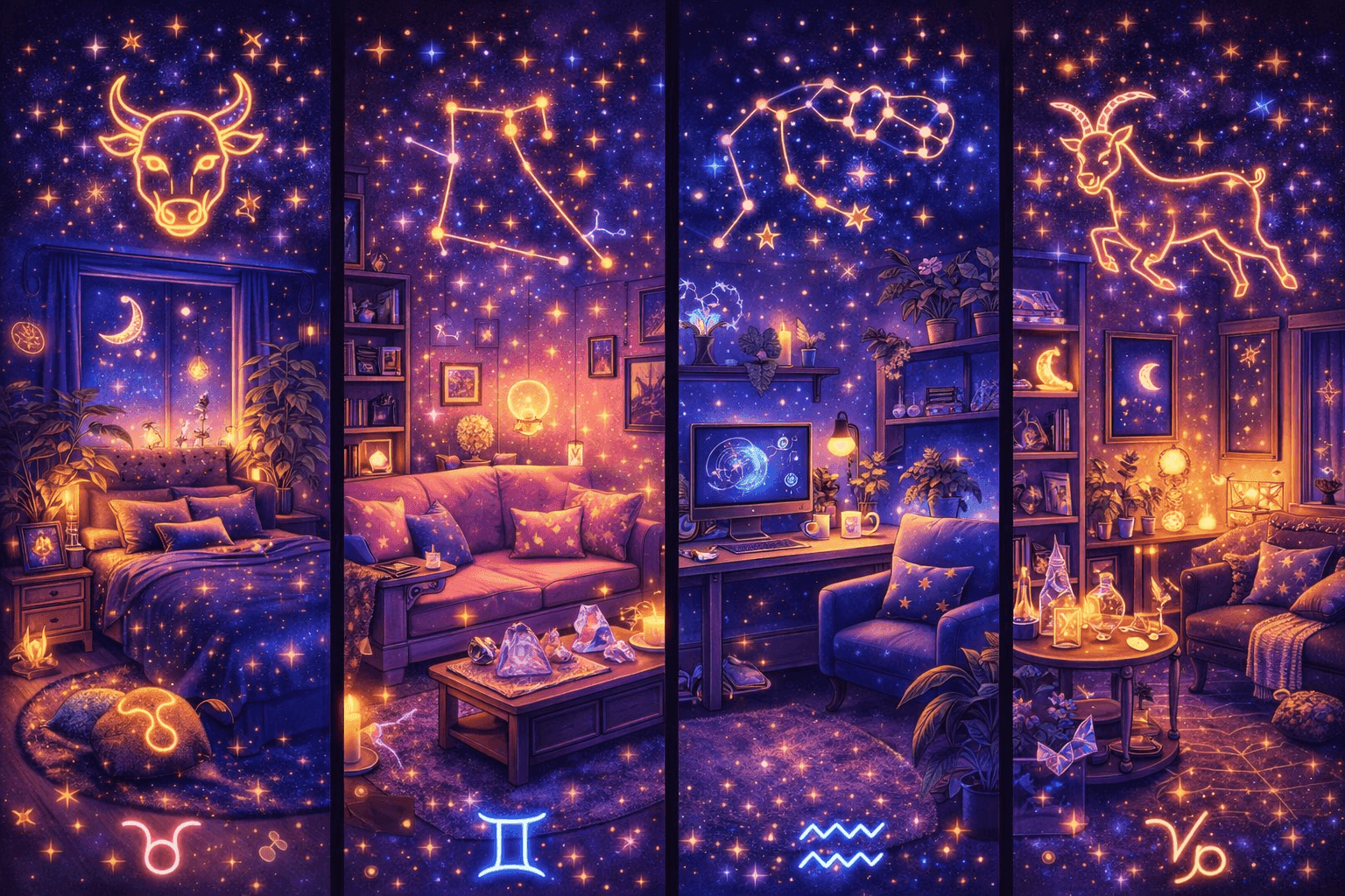 Zodiac dream house interior styles