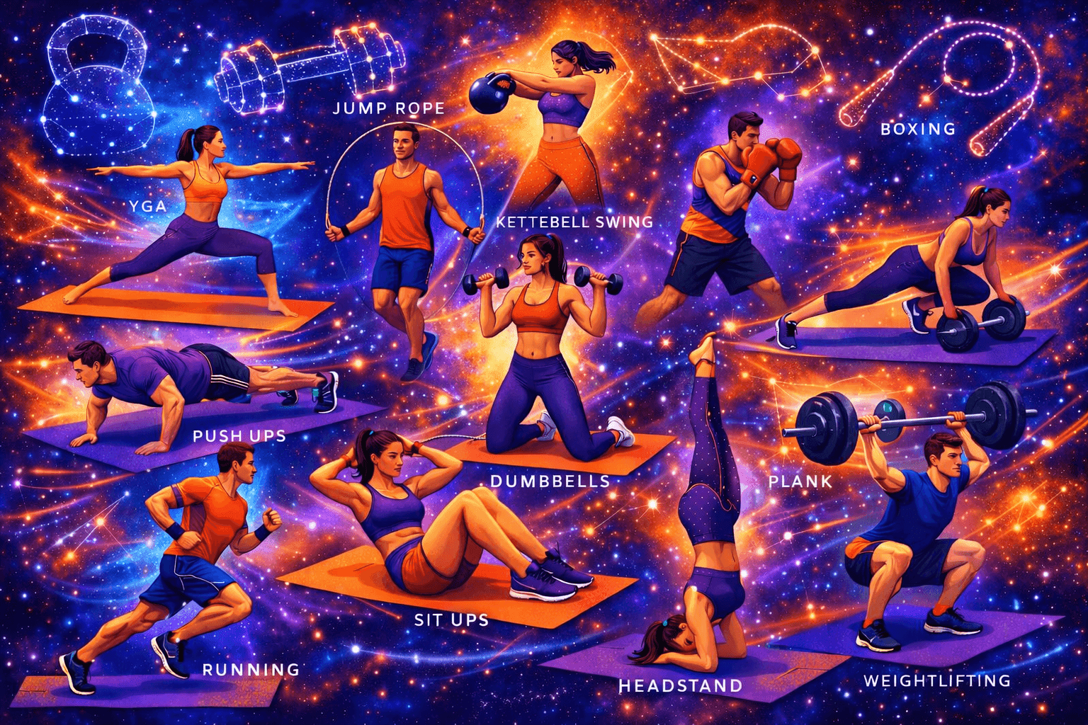 Workout styles based on zodiac signs