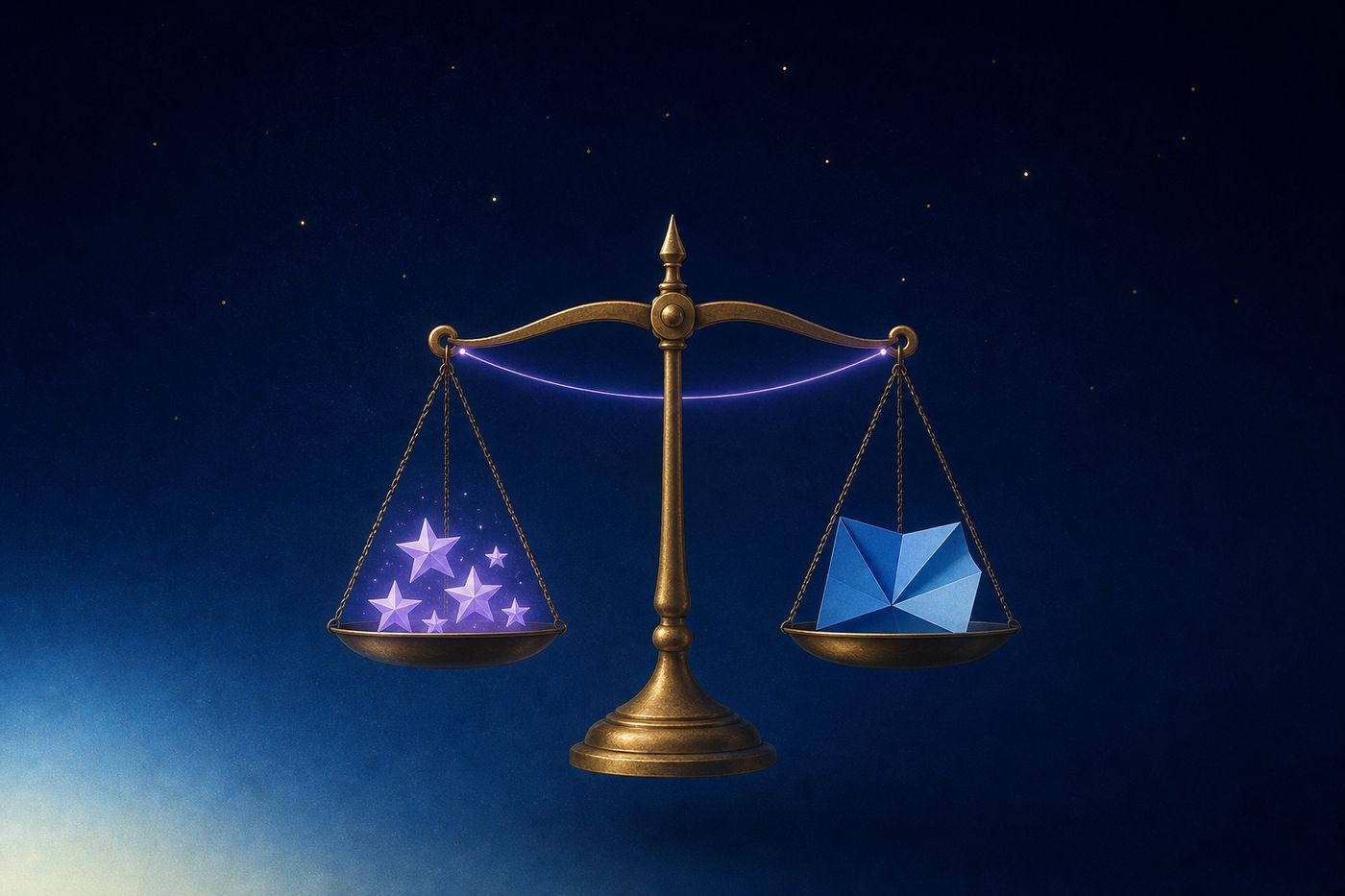 Twelve zodiac glyphs arranged around a glowing chart wheel, illustrating belief levels in astrology by sign.