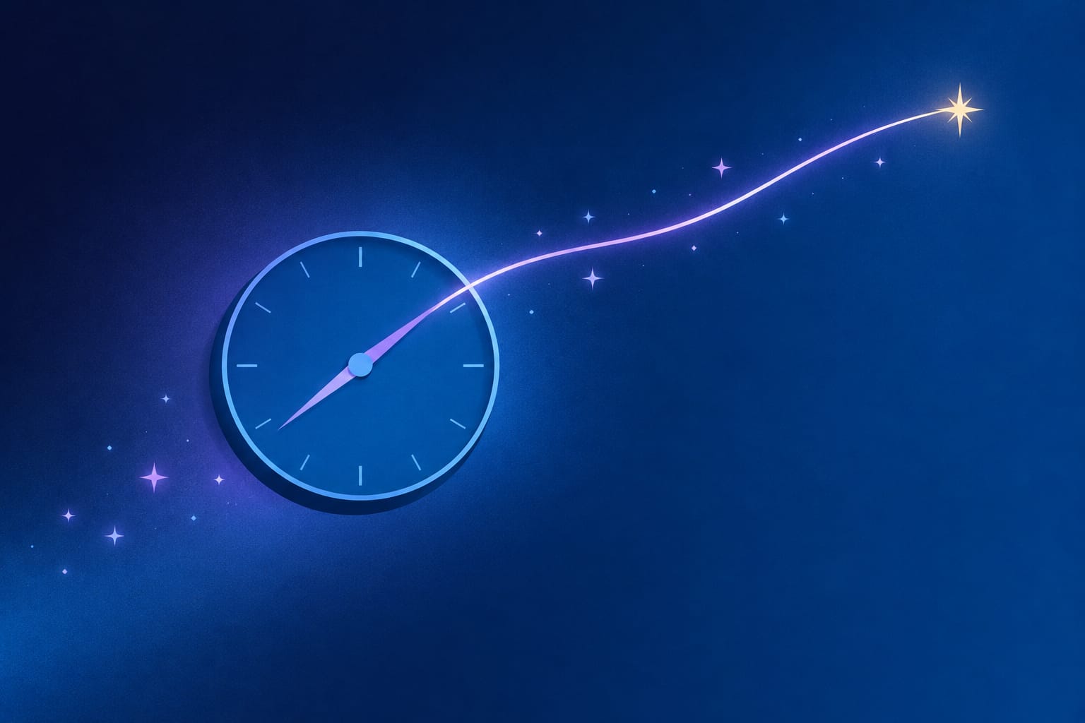 Twelve zodiac glyphs glowing in a ring around a softly lit crystal ball on a deep navy night sky