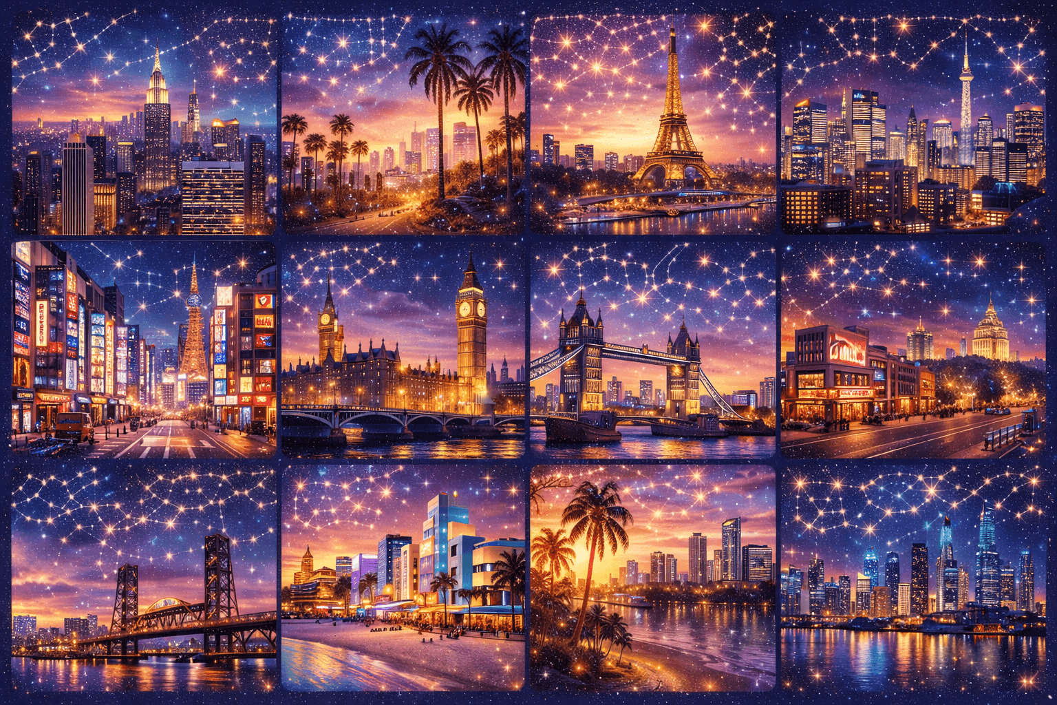 Cities matched to zodiac signs